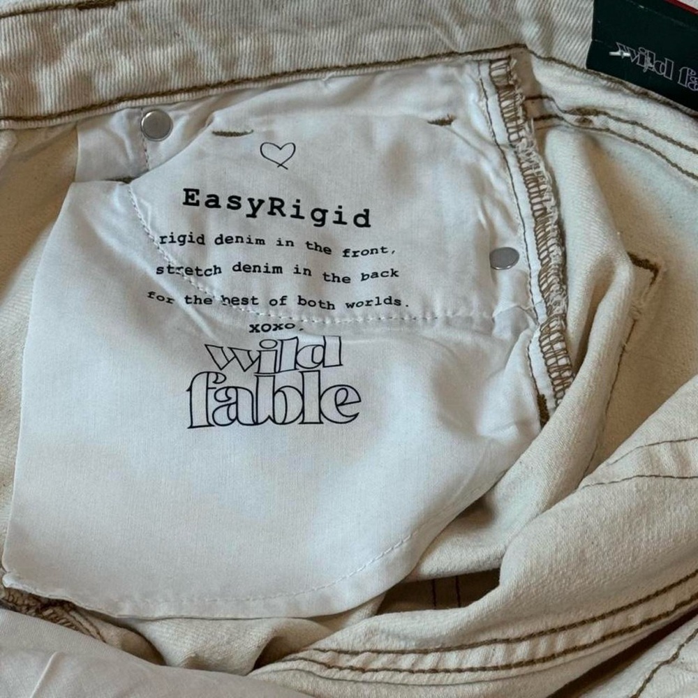 Wild Fable Cream High Rise Straight Jeans - Picture 5 of 5